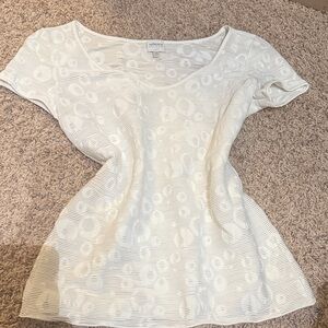Armani Collezioni Cream Short Sleeve Top